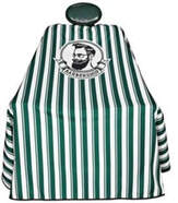 Green & White Stripe Barber cape
